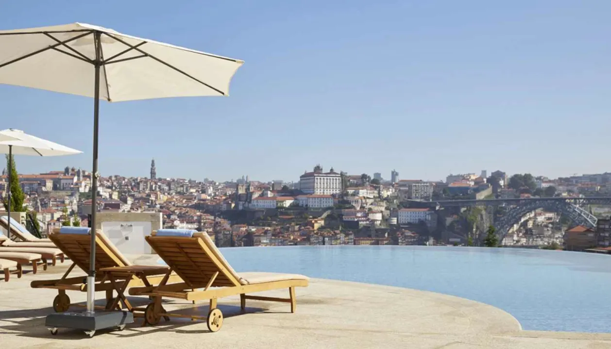 The Yeatman Hotel pool view of Porto